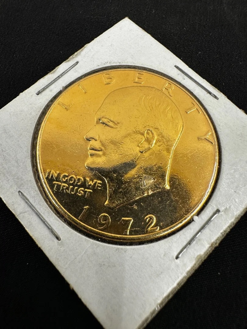 1972 Eisenhower Ike One Dollar Coin 24k Gold Plated Commemorative Novelty